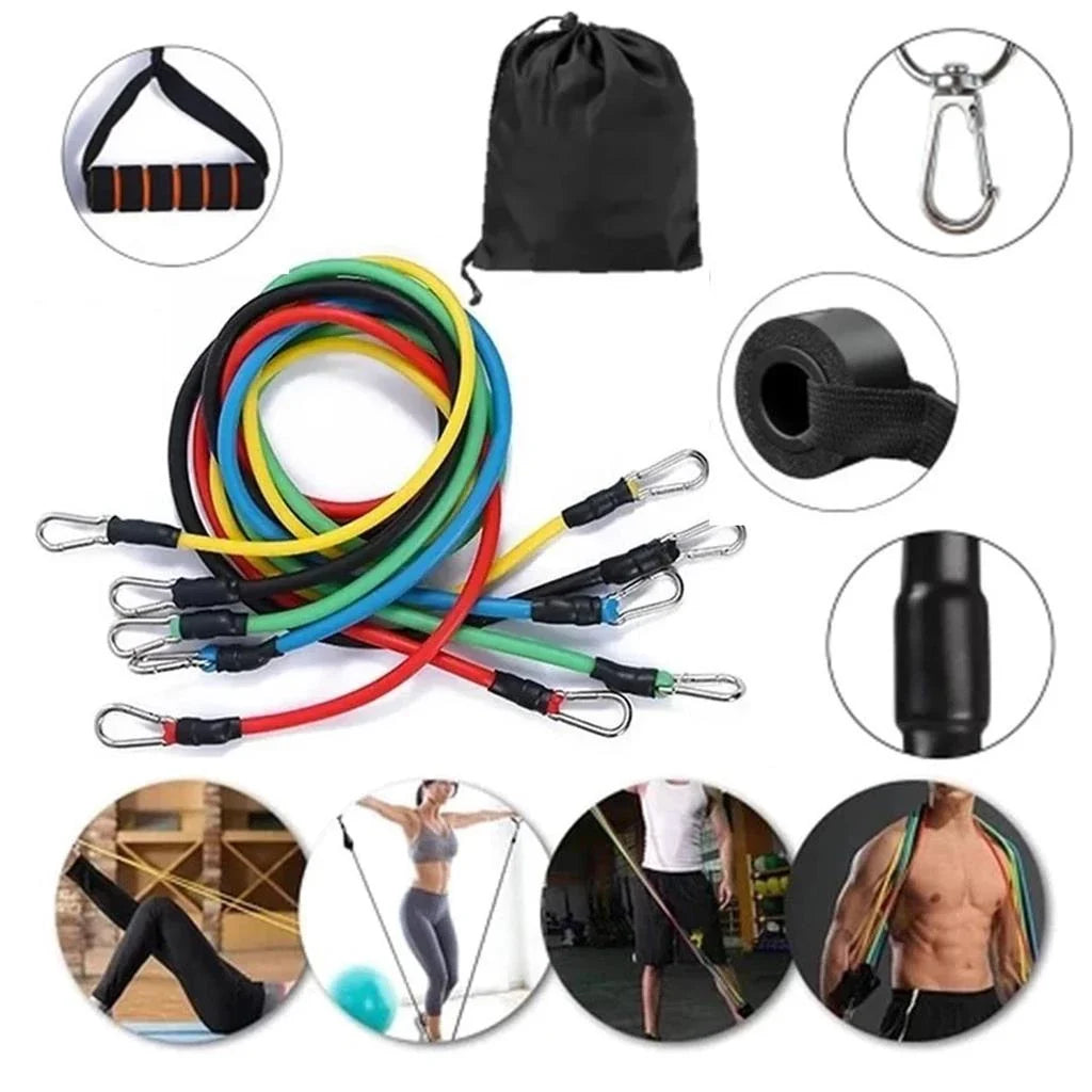 Kit Extensores Elásticos + Mini Bands - Kit Home Fit - Poucas Unidades