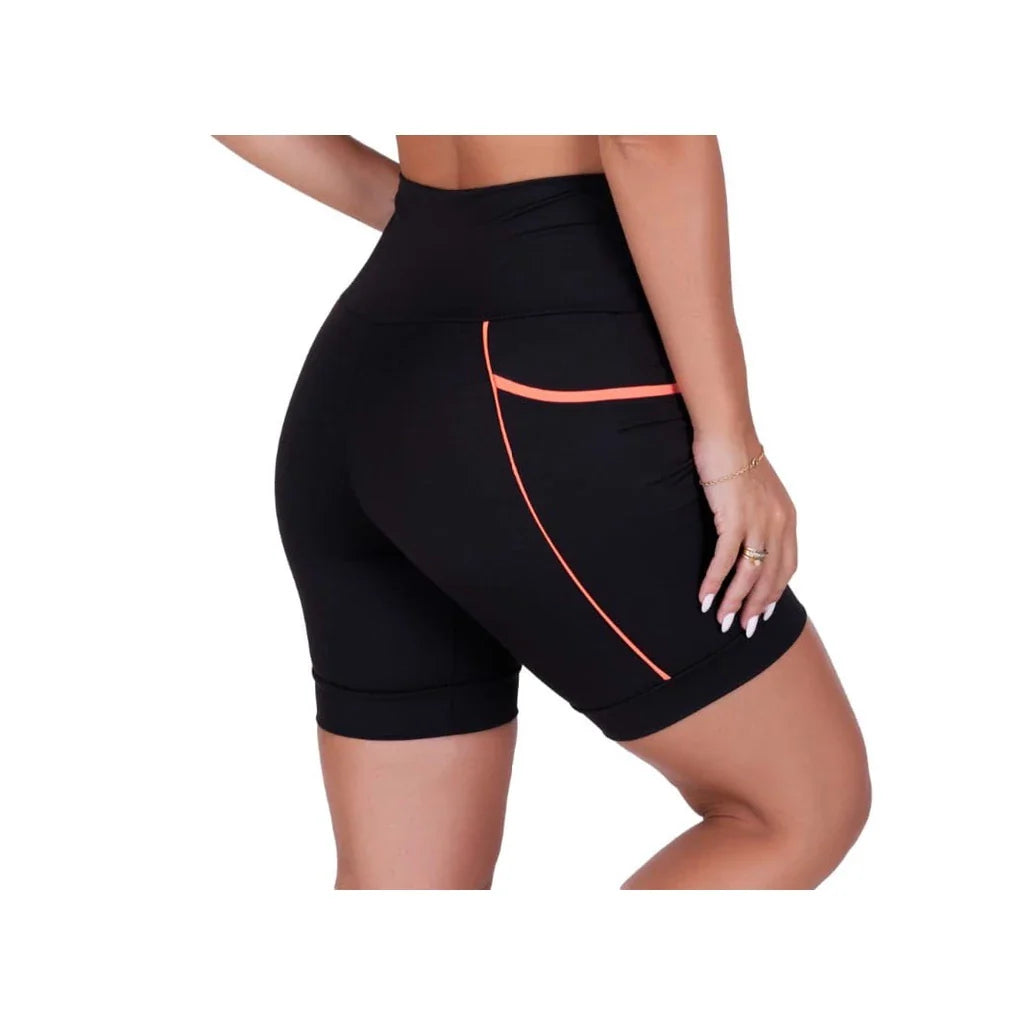Kit com 3 Bermudas Fitness Cós Alto com Bolsos Profundos