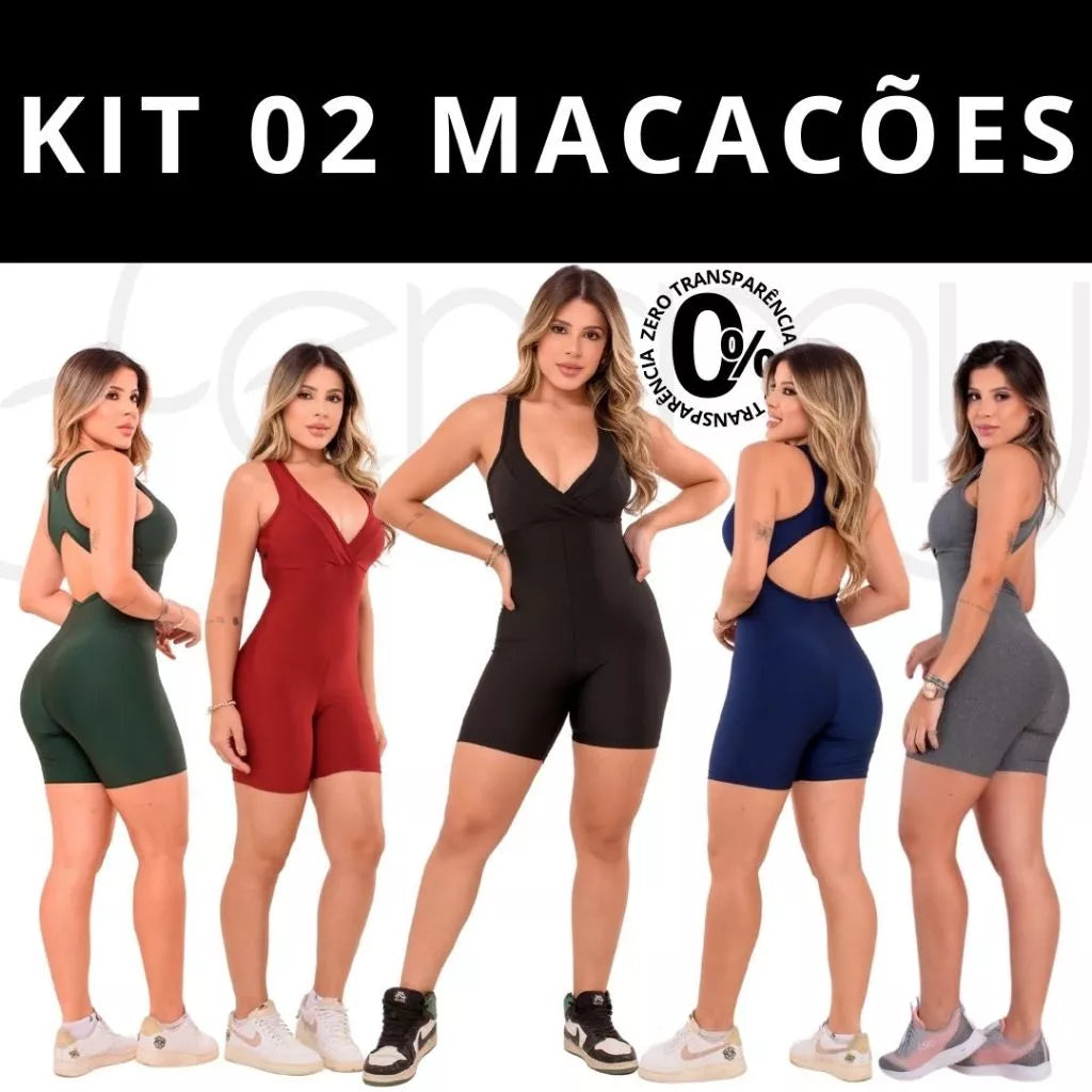 Kit com 2 Macaquinhos Fitness para Academia