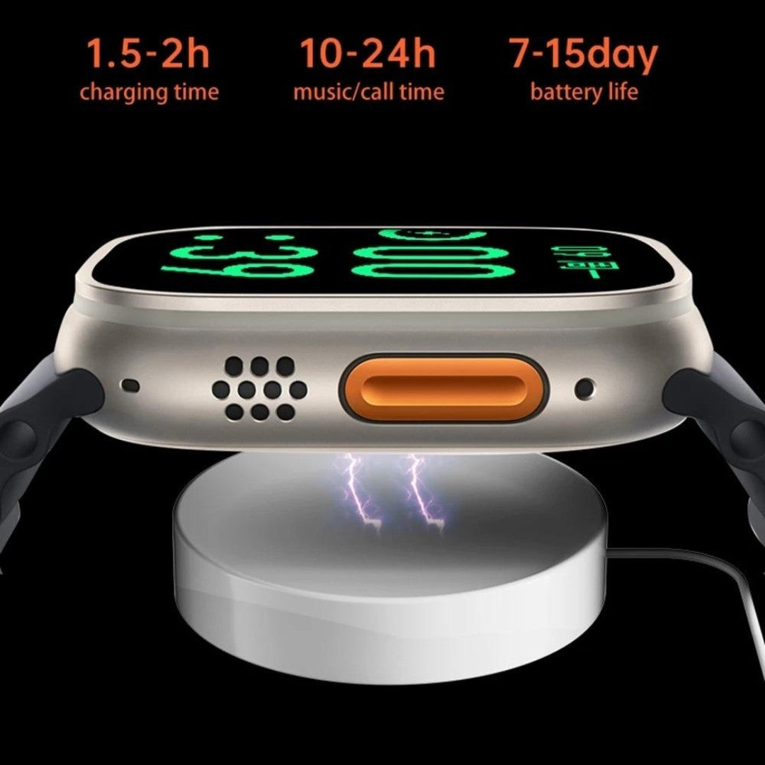 Smartwatch 9 Ultra – Tela 1.99” | Bluetooth Duplo, Monitoramento de Saúde e Múltiplas Funções | Android & iOS