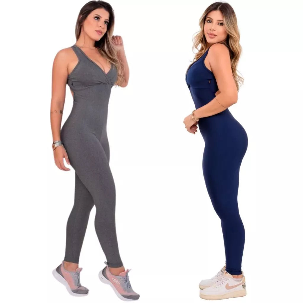 Kit com 2 Macacões Longos Fitness para Academia