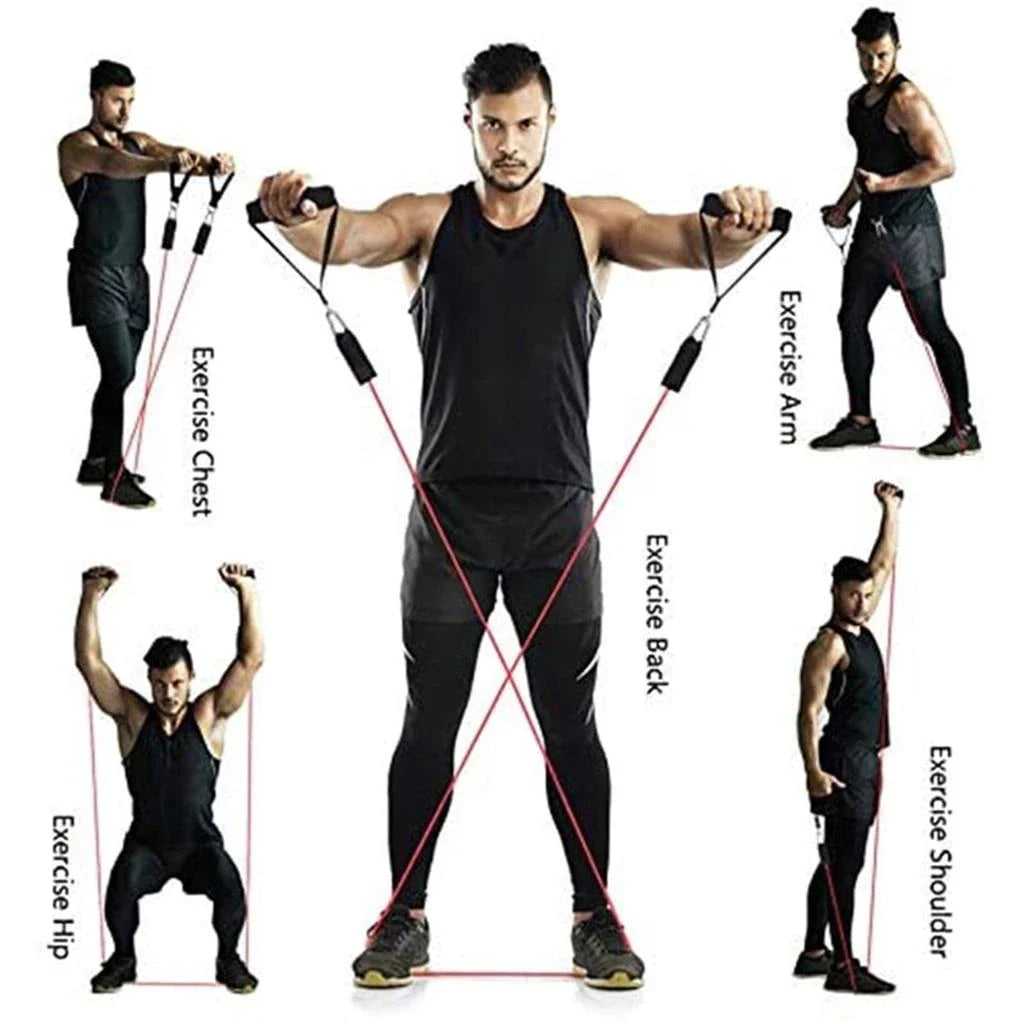 Kit Extensores Elásticos + Mini Bands - Kit Home Fit - Poucas Unidades